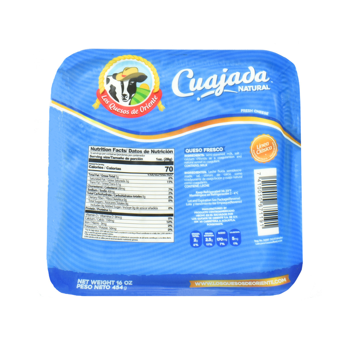 Cuajada Natural 454g